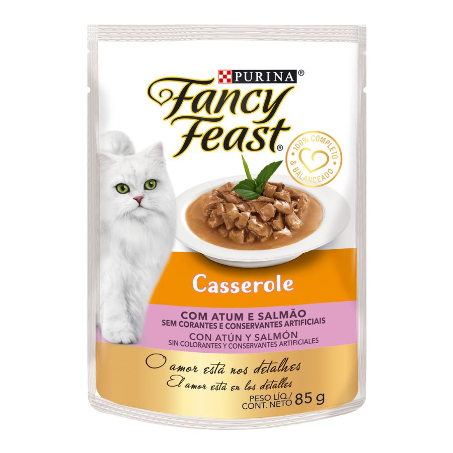 Alimento húmedo para gato Fancy feast Casserole con atún y salmón 85GR, , large image number null